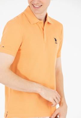 Erkek Turuncu Basic Polo Yaka Tişört - 50263238184