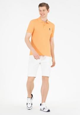 Erkek Turuncu Basic Polo Yaka Tişört - 50263238184