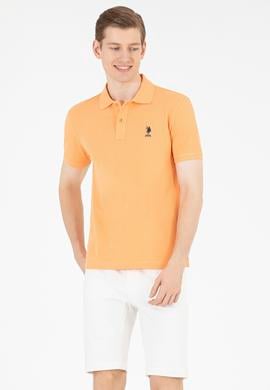 Erkek Turuncu Basic Polo Yaka Tişört - 50263238184