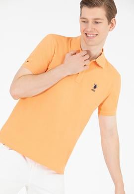 Erkek Turuncu Basic Polo Yaka Tişört - 50263238184