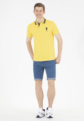 Erkek Koyu Sarı Basic Polo Yaka Tişört - 50263001097