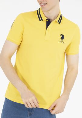 Erkek Koyu Sarı Basic Polo Yaka Tişört - 50263001097