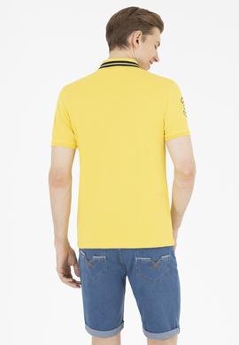Erkek Koyu Sarı Basic Polo Yaka Tişört - 50263001097