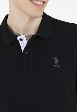 Erkek Siyah Basic Polo Yaka Tişört - 50263236051