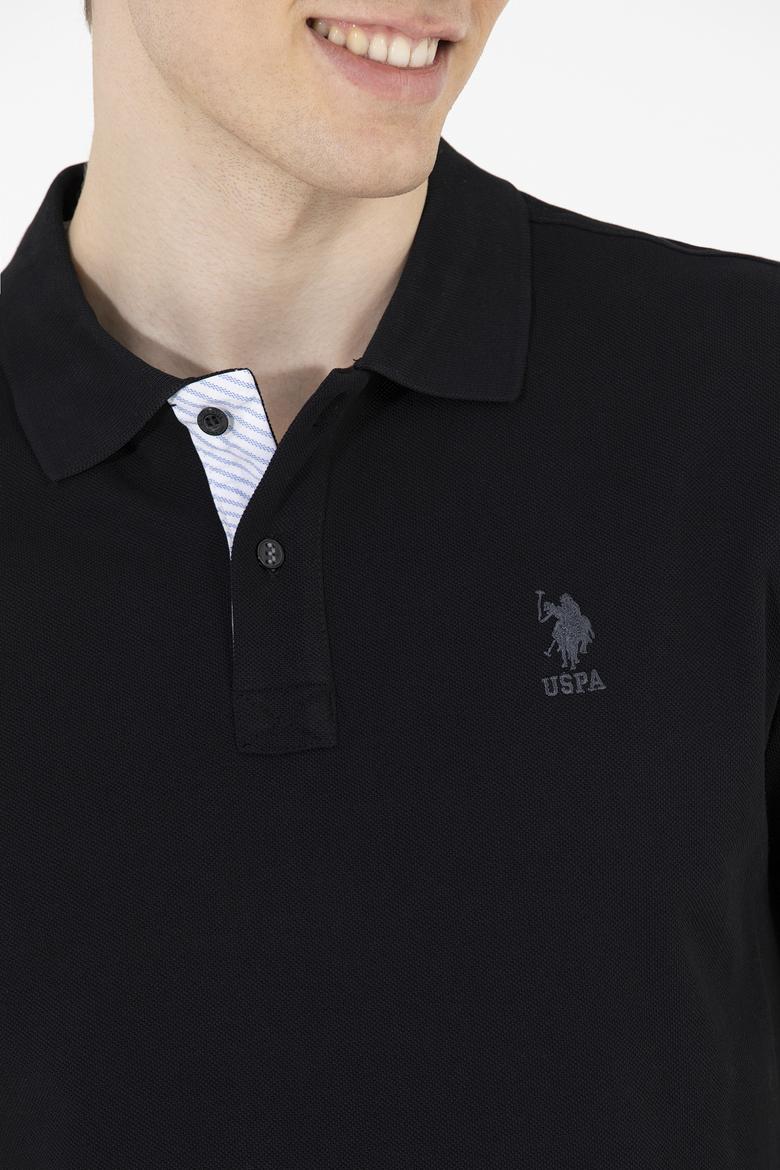 Erkek Siyah Basic Polo Yaka Tişört - 50263236051