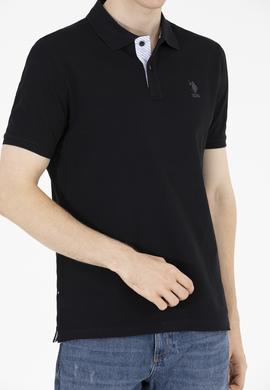 Erkek Siyah Basic Polo Yaka Tişört - 50263236051