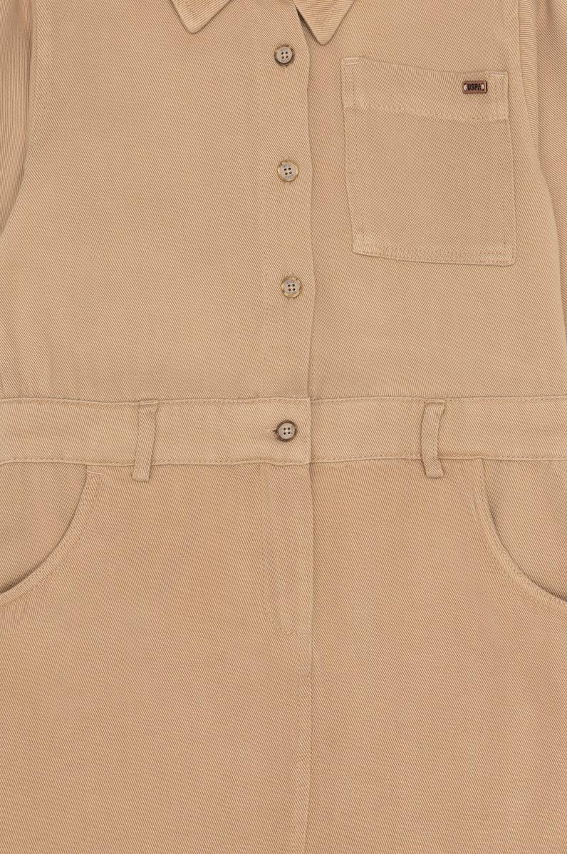 Kız Çocuk Camel Dokuma Elbise