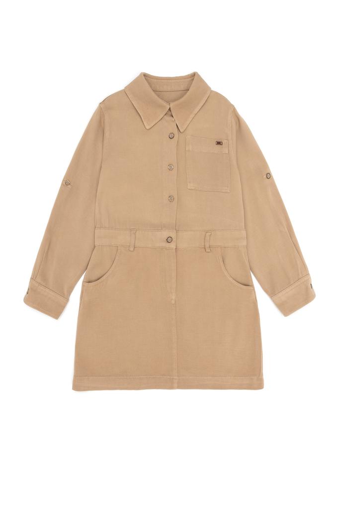 Kız Çocuk Camel Dokuma Elbise