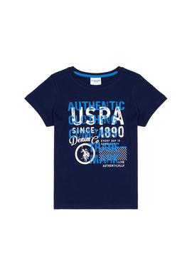 Çocuk Lacivert Bisiklet Yaka Tişört - 50263338036