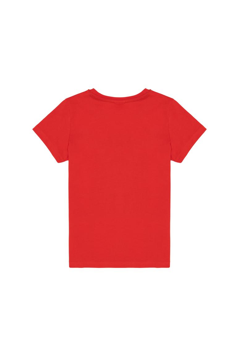 Çocuk Kırmızı Bisiklet Yaka Tişört - 50263338047