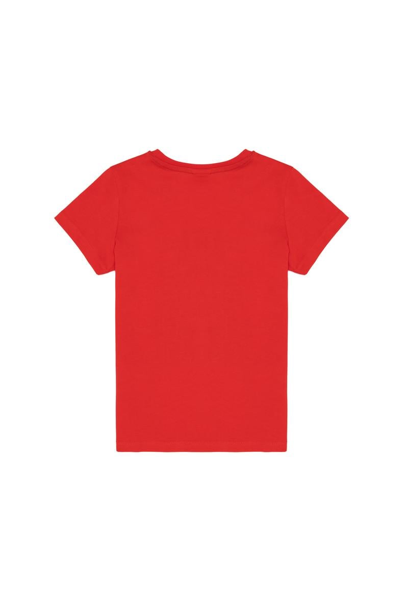 Çocuk Kırmızı Bisiklet Yaka Tişört