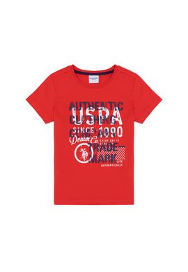 Çocuk Kırmızı Bisiklet Yaka Tişört - 50263338047