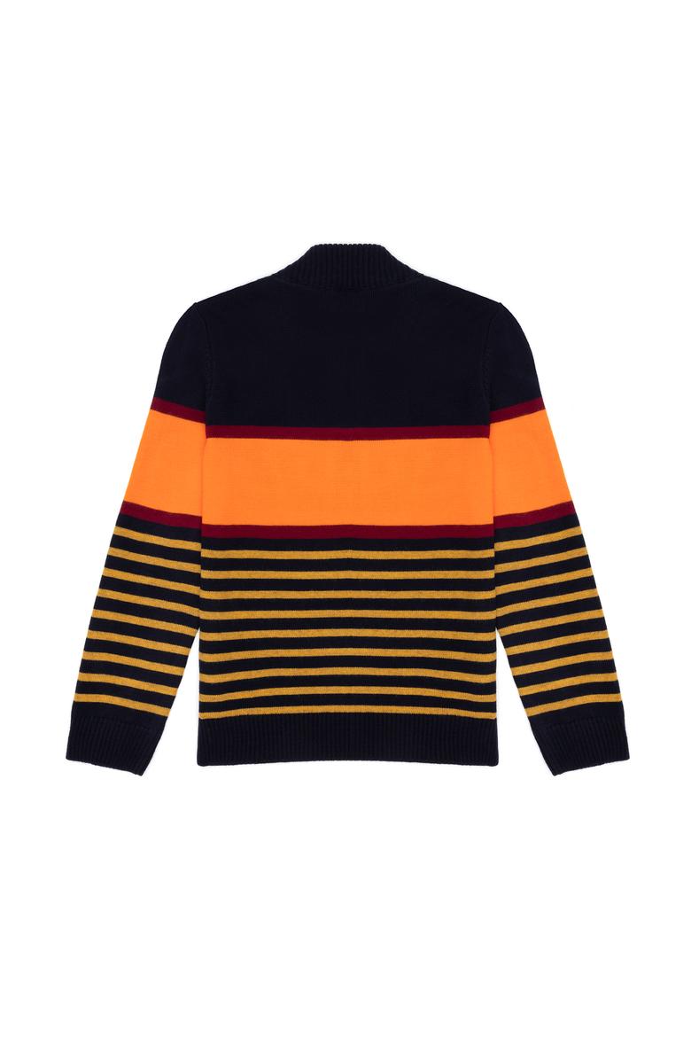 Erkek Çocuk Lacivert Fermuarlı Kazak - 50253340002