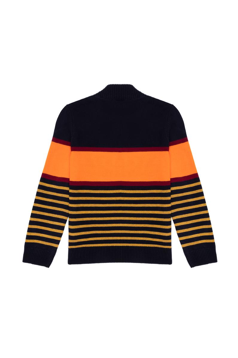 Erkek Çocuk Lacivert Fermuarlı Kazak