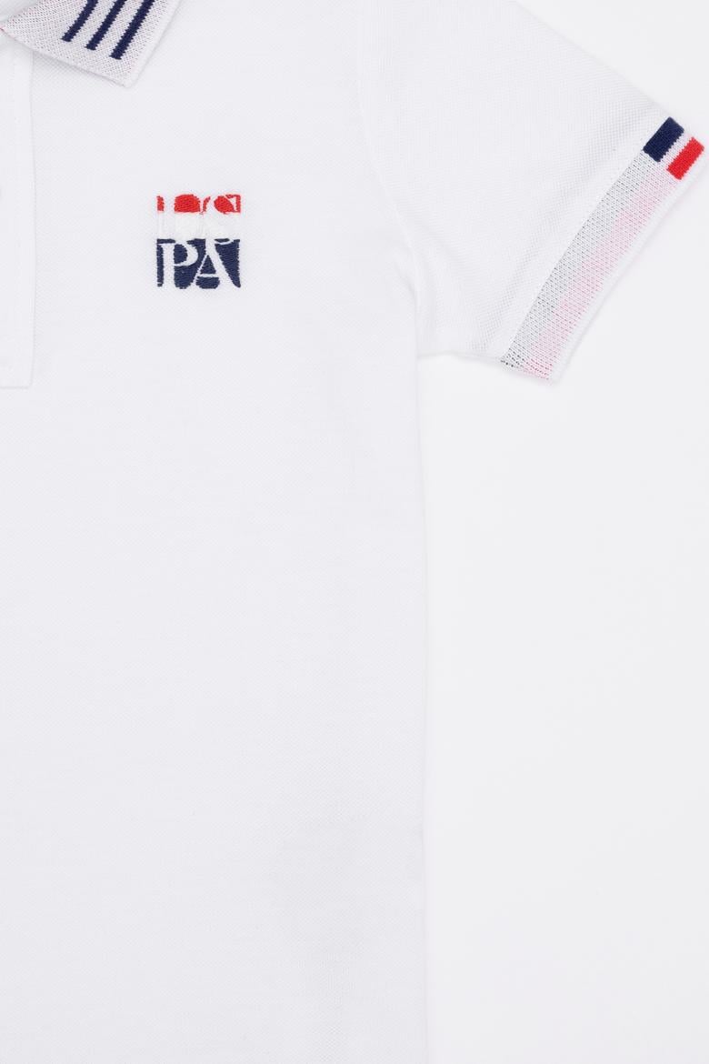 Erkek Çocuk Beyaz Polo Yaka Tişört - 50263388008