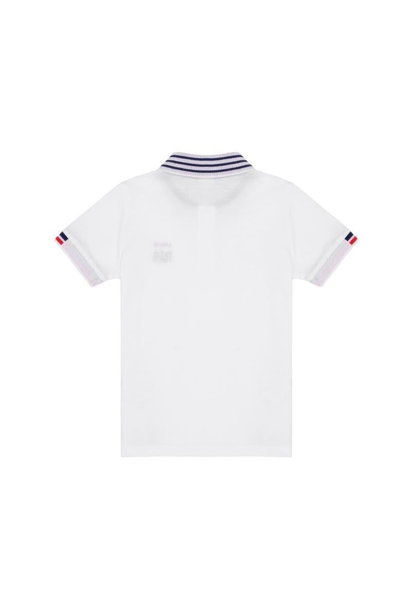 Erkek Çocuk Beyaz Polo Yaka Tişört