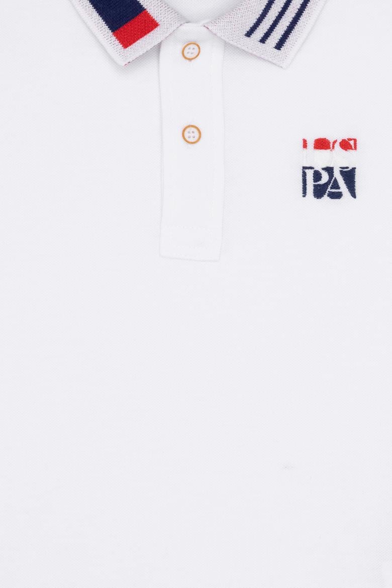 Erkek Çocuk Beyaz Polo Yaka Tişört - 50263388008