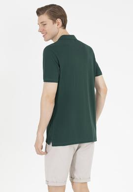 Erkek Koyu Yeşil Basic Polo Yaka Tişört - 50263236121