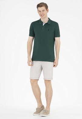 Erkek Koyu Yeşil Basic Polo Yaka Tişört - 50263236121