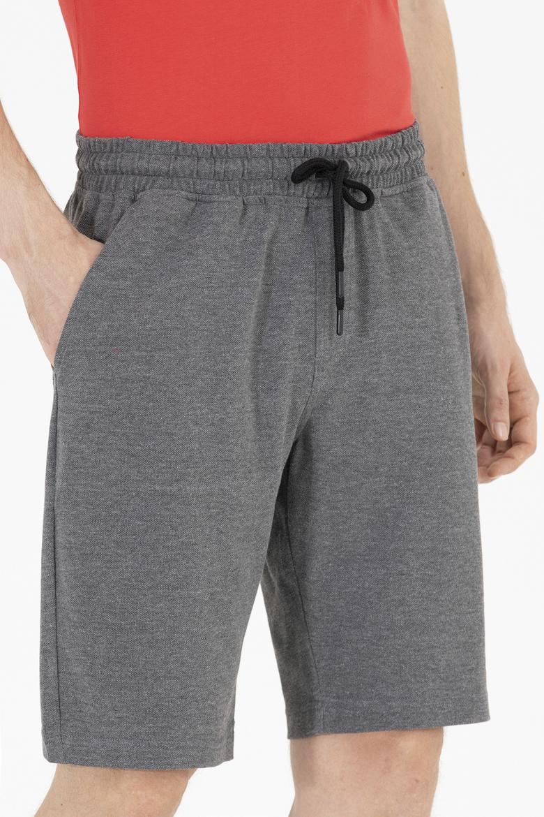 Erkek Antrasit Melanj Örme Şort - 50263258038