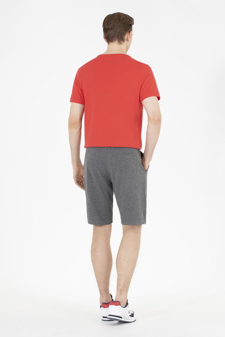 Erkek Antrasit Melanj Örme Şort - 50263258038