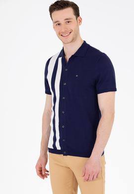 Erkek Lacivert Polo Yaka Triko Kazak - 50262473002