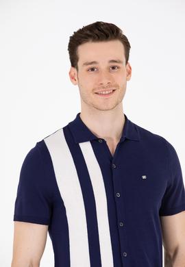 Erkek Lacivert Polo Yaka Triko Kazak - 50262473002