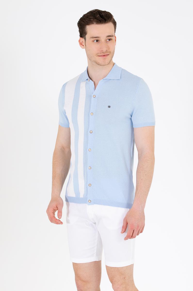 Erkek Açık Mavi Kazak