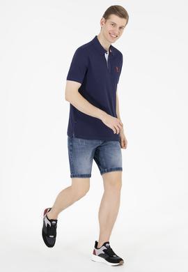 Erkek Lacivert Basic Polo Yaka Tişört - 50263236011