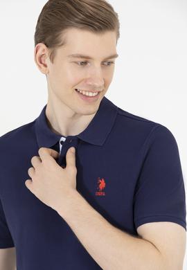 Erkek Lacivert Basic Polo Yaka Tişört - 50263236011