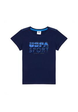 Çocuk Lacivert Bisiklet Yaka Tişört - 50263292048