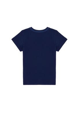 Çocuk Lacivert Bisiklet Yaka Tişört - 50263292048