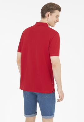Erkek Kırmızı Basic Polo Yaka Tişört - 50263236021