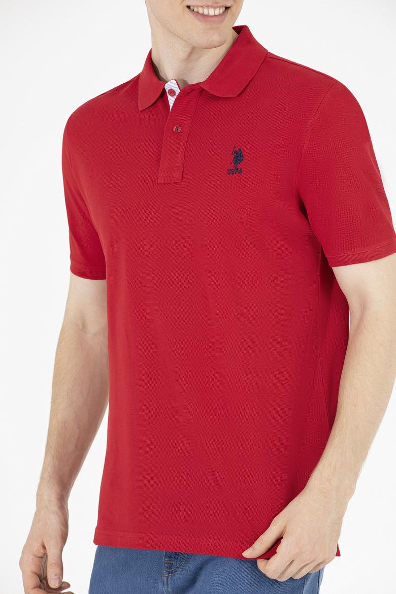 Erkek Kırmızı Basic Polo Yaka Tişört - 50263236021
