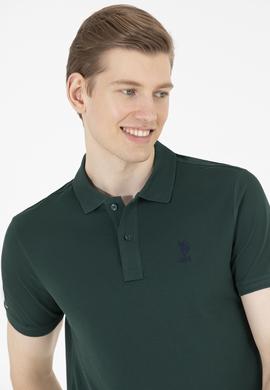 Erkek Koyu Yeşil Basic Polo Yaka Tişört - 50262969091