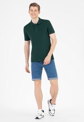 Erkek Koyu Yeşil Basic Polo Yaka Tişört - 50262969091