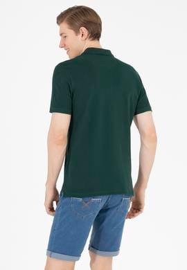 Erkek Koyu Yeşil Basic Polo Yaka Tişört - 50262969091