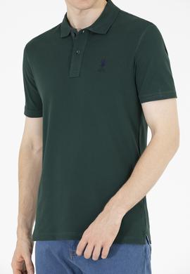 Erkek Koyu Yeşil Basic Polo Yaka Tişört - 50262969091