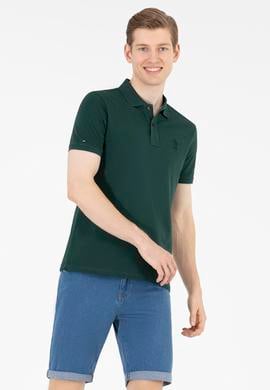 Erkek Koyu Yeşil Basic Polo Yaka Tişört - 50262969091