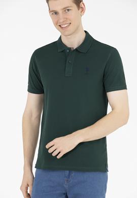 Erkek Koyu Yeşil Basic Polo Yaka Tişört - 50262969091