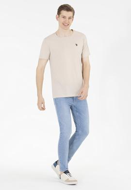 Erkek Taş Basic Bisiklet Yaka Tişört - 50262974051