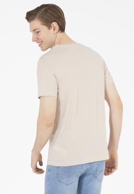 Erkek Taş Basic Bisiklet Yaka Tişört - 50262974051