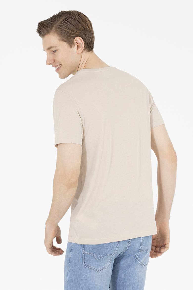 Erkek Taş Basic Bisiklet Yaka Tişört - 50262974051