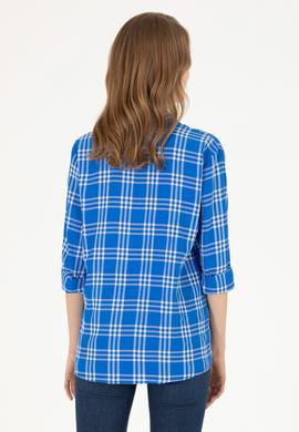 Kadın Saks Uzun Kollu Gömlek - 50264951045