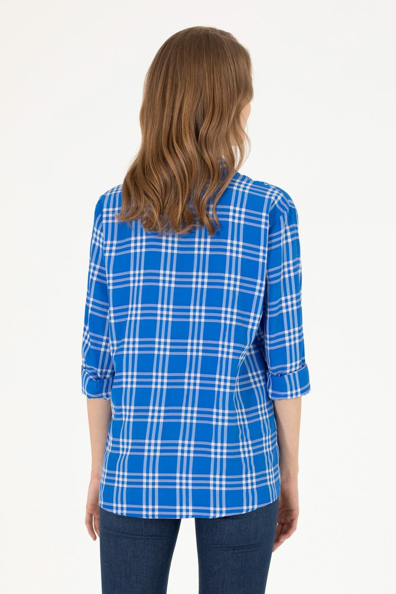 Kadın Saks Uzun Kollu Gömlek - 50264951045