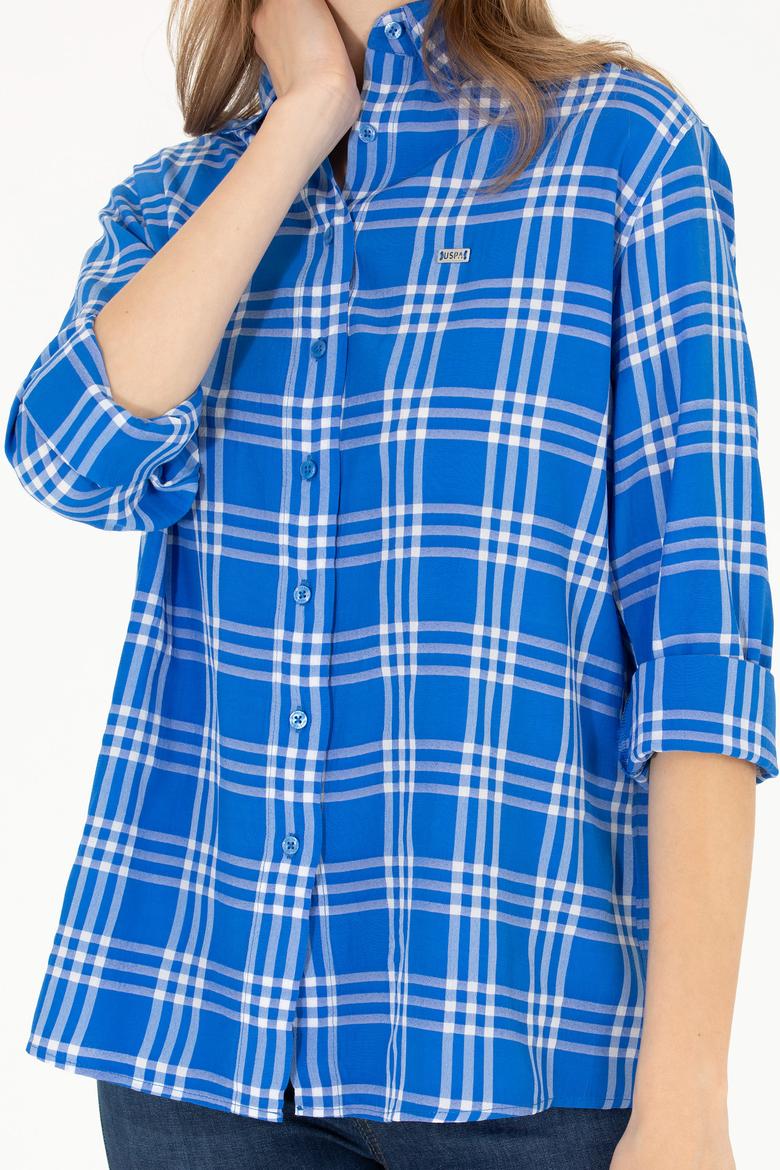 Kadın Saks Uzun Kollu Gömlek - 50264951045