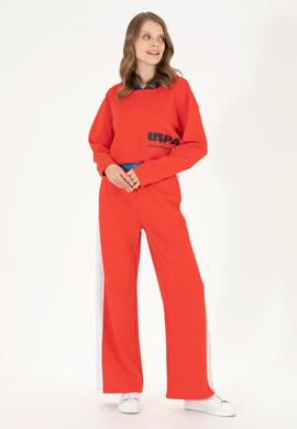 Kadın Kırmızı Kapüşonlu Sweatshirt - 50264201027