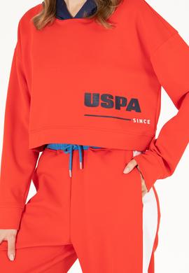 Kadın Kırmızı Kapüşonlu Sweatshirt - 50264201027