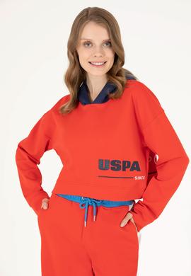 Kadın Kırmızı Kapüşonlu Sweatshirt - 50264201027