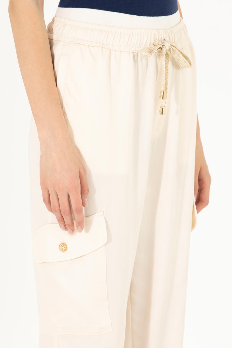 Kadın Krem Pantolon - 50263193007